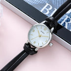 BUREI Women's Brown Leather Strap Watch Small Dial Waterproof Quartz Watch,Mothers Day Gifts for Mom