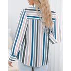 Womens Button Down Shirts Lantern Long Sleeve Blouse Business Casual Work Tops Floral Printed Outfits