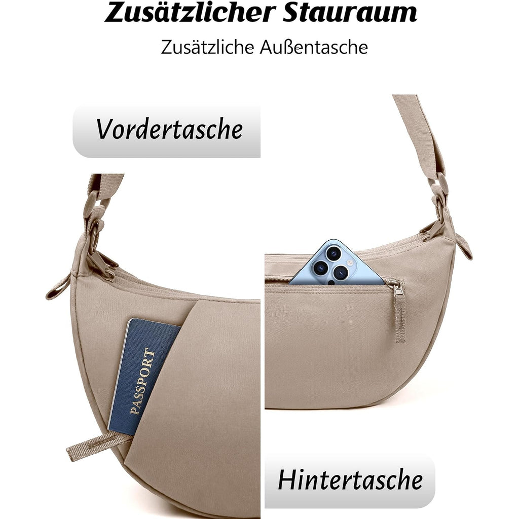 Crossbody Bag Lightweight Water Resistant Shoulder Bag Anti-Theft Handbag For Travel Daily Work Shopping
