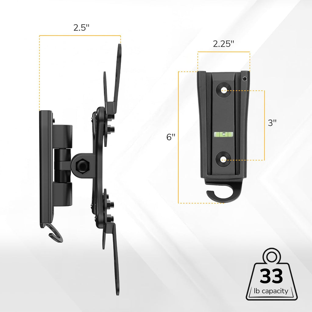 Mount-It! Rv Tv Wall Mount - Dual Wall Plates - Move Tv Between Indoor And Outdoor - Quick-Release Full Motion - Marine-Grade Rustproof Aluminum - 19–43" Tvs - Vesa 75X75–200X200-33 Lbs - ±30° Tilt
