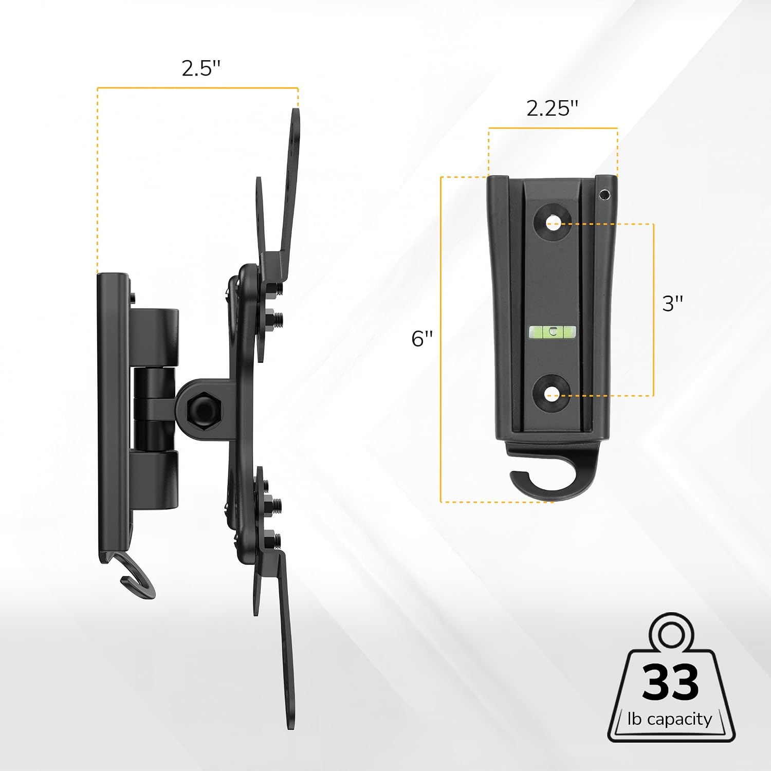 Mount-It! Rv Tv Wall Mount - Dual Wall Plates - Move Tv Between Indoor And Outdoor - Quick-Release Full Motion - Marine-Grade Rustproof Aluminum - 19–43" Tvs - Vesa 75X75–200X200-33 Lbs - ±30° Tilt