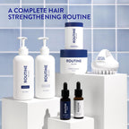 Routine Wellness Anti-Thinning Shampoo and Conditioner Set for Thinning Hair - Biotin DHT Blocker Women & Men - Color Safe Shampoo for Hair Loss & Healthier Hair - Coconut & Vanilla Set
