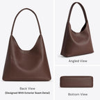 Hobo Bags For Women, Small Slouchy Hobo Purse, Soft Vegan Leather Shoulder Bag Trendy Everyday Tote Handbag, 11'' (28Cm)