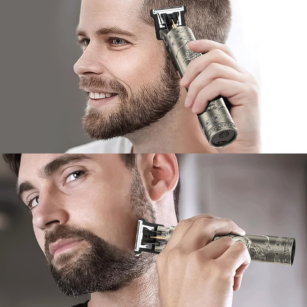Beard Trimmer for Men-Hair Clippers for Men-Cordless Rechargeable Hair Clipper and Trimmer-Beard Shaver Barbershop (Bronze)