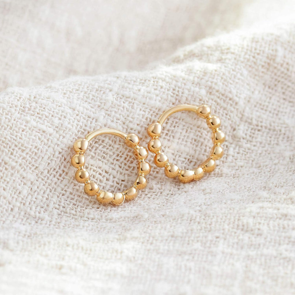 LOYATA Gold Huggie Hoop Earrings 14K Gold Plated Dainty Small Simple Hypoallergenic Jewelry Gift for Women