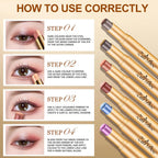 3 Color Eyeshadow Stick In Set Of 6, Long Lasting & Waterproof Creamy Eye Shadow, With Vitamin E Makeup For Day & Night Look, 1.13 Oz