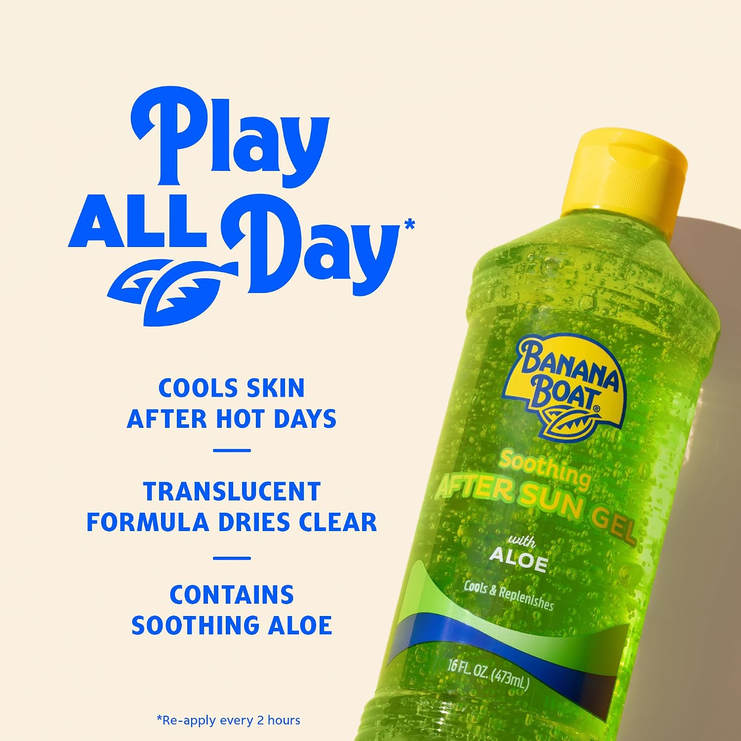 Banana Boat Soothing After Sun Gel With Aloe Twin Pack | Aloe Vera Gel, Sunburn Relief, After Sun Care, 16 Fl Oz Each