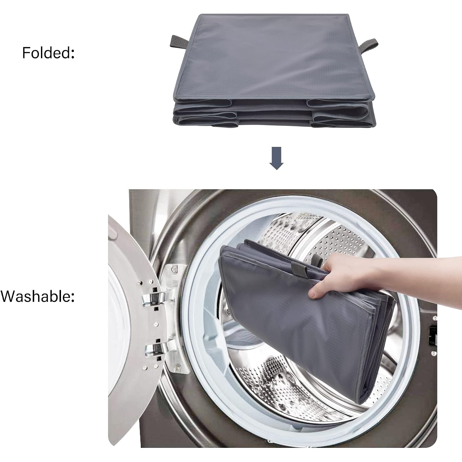Granny Says 3-Shelf Hanging Closet Organizer And Storage, Collapsible Hanging Closet Shelves, Hanging Organizer For Closet & Rv, Gray, 29 ½" H X 12" W X 12" D, 1-Pack
