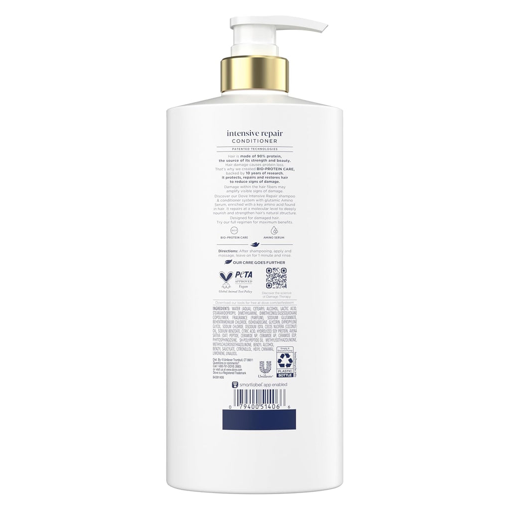 Dove Conditioner Intensive Repair For Damaged Hair With Bio-Protein Care Technology And Amino Serum 28 Fl Oz