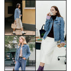 Miss Moly Women'S Denim Jacket Button Up Long Sleeve Basic Trendy Jean Jacket Coat With Pockets