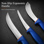 DRAGON RIOT 3 Pcs Butcher Knife Set, Stainless Steel Boning & Carving Knives, Sharp Kitchen Cutlery for Meat Cutting Trimming, Perfect for Home Kitchen, Outdoor Camping BBQ & Holiday Gift