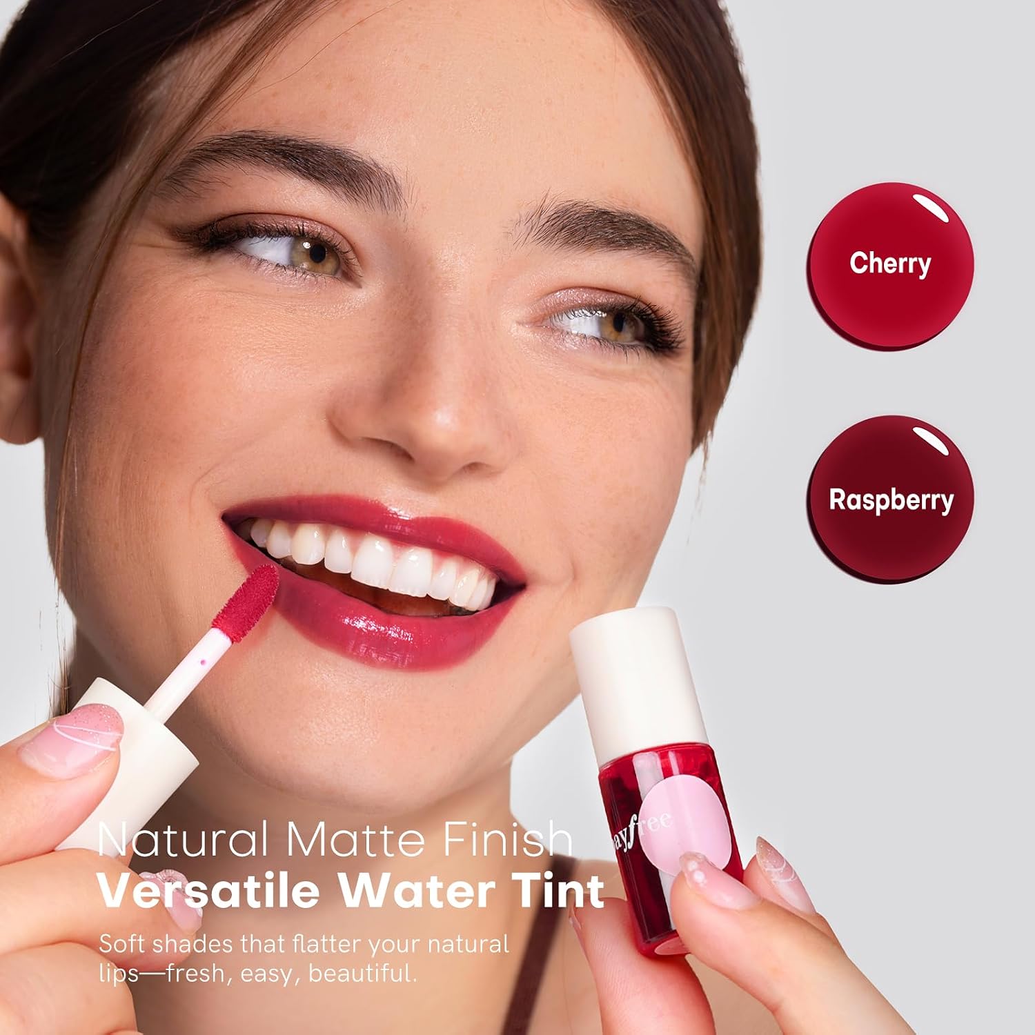 Bayfree Lip Tint Stain Set, 2 Pcs Korean Water Tint Lightweight Non-Sticky, Waterproof Long Lasting Liquid Blush & Lip Stain, Transfer-Proof, Matte Finish Lip Color Makeup (Made Into Jam)