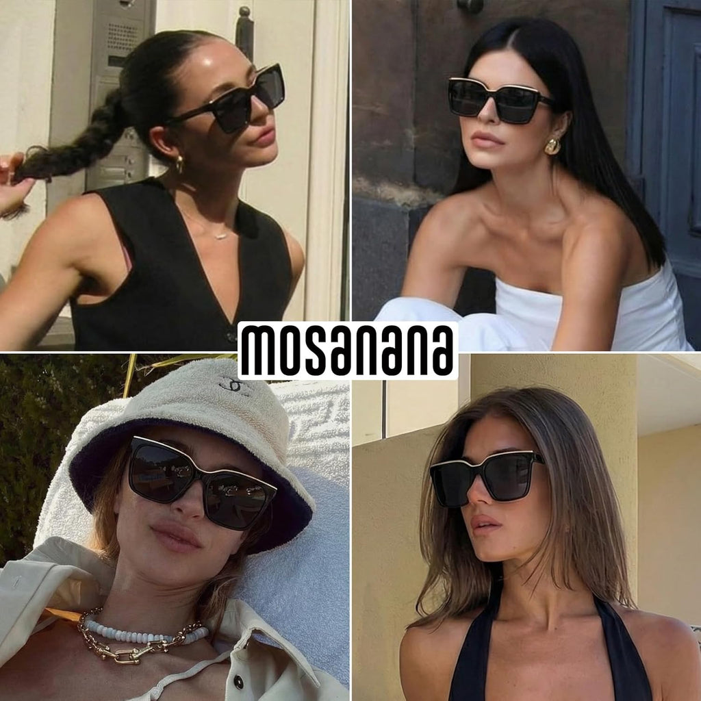 mosanana Square Trendy Polarized Oversized Sunglasses for Women Men 2025 UV400 MS52367