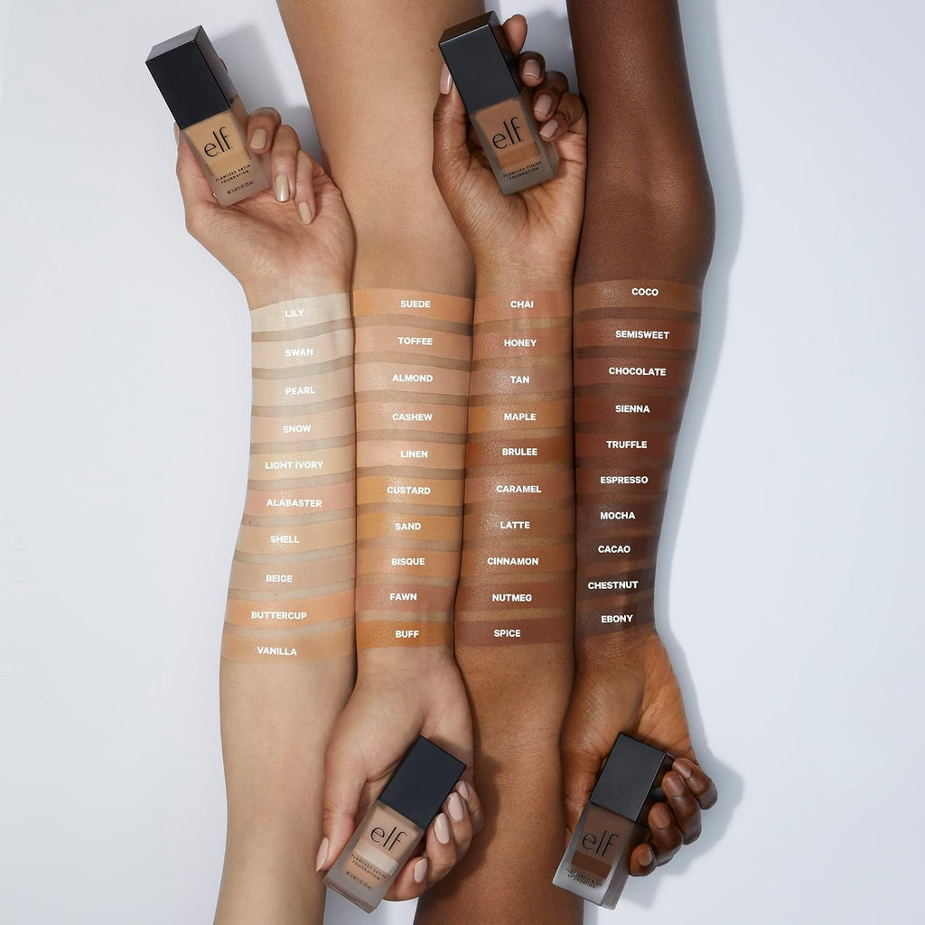 E.L.F. Flawless Finish Foundation, Improves Uneven Skin Tone, Lightweight, Medium Coverage & Semi-Matte, Vegan & Cruelty-Free, Buff, 0.68 Fl Oz (20Ml)