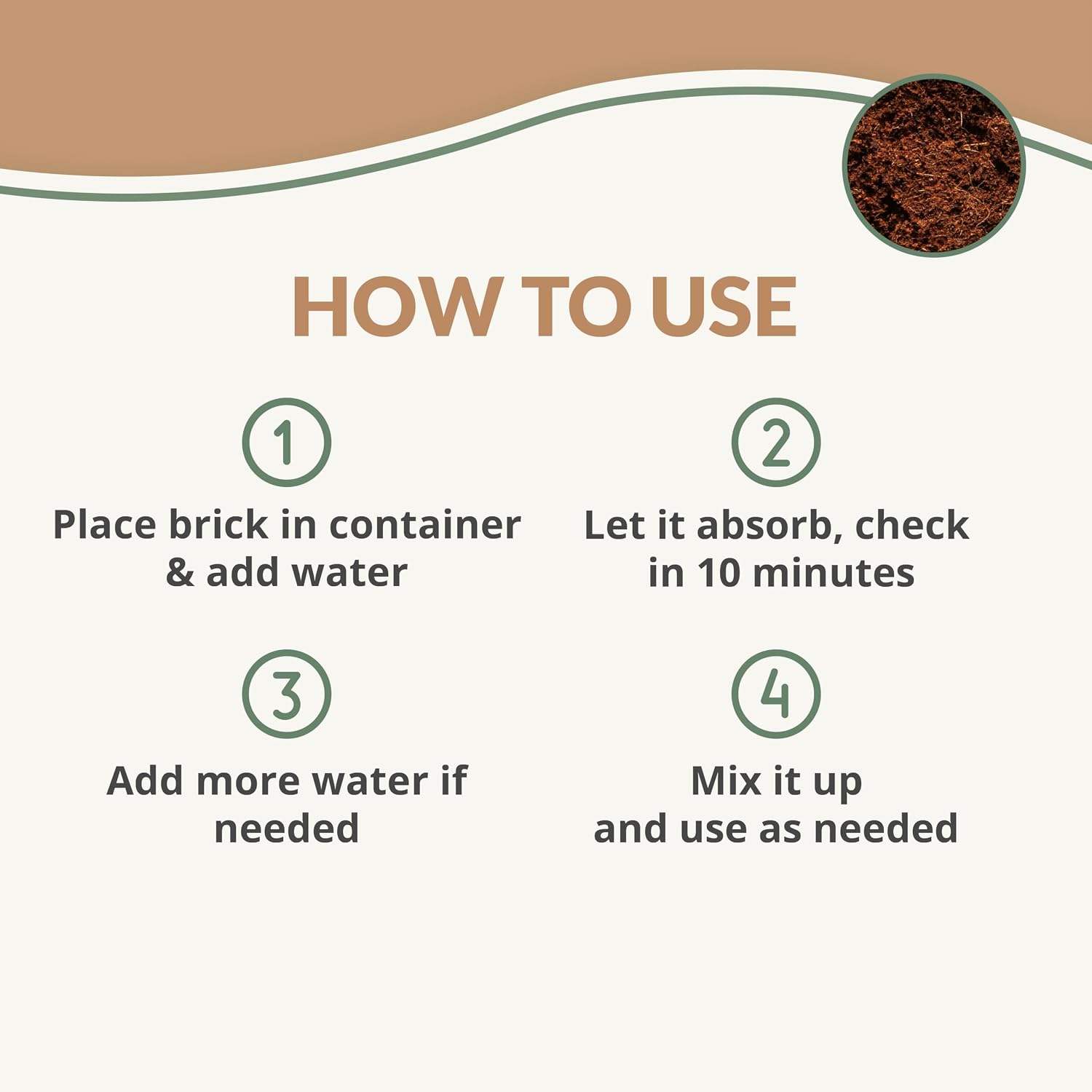 Coco Bliss (10Lbs) - Organic Coco Coir For Plants - Omri-Listed Coco Coir Brick For Garden Soil & Potting Mixes - Coconut Fiber Substrate Mixes With Potting Soil For Indoor Plants & Outdoor Plants