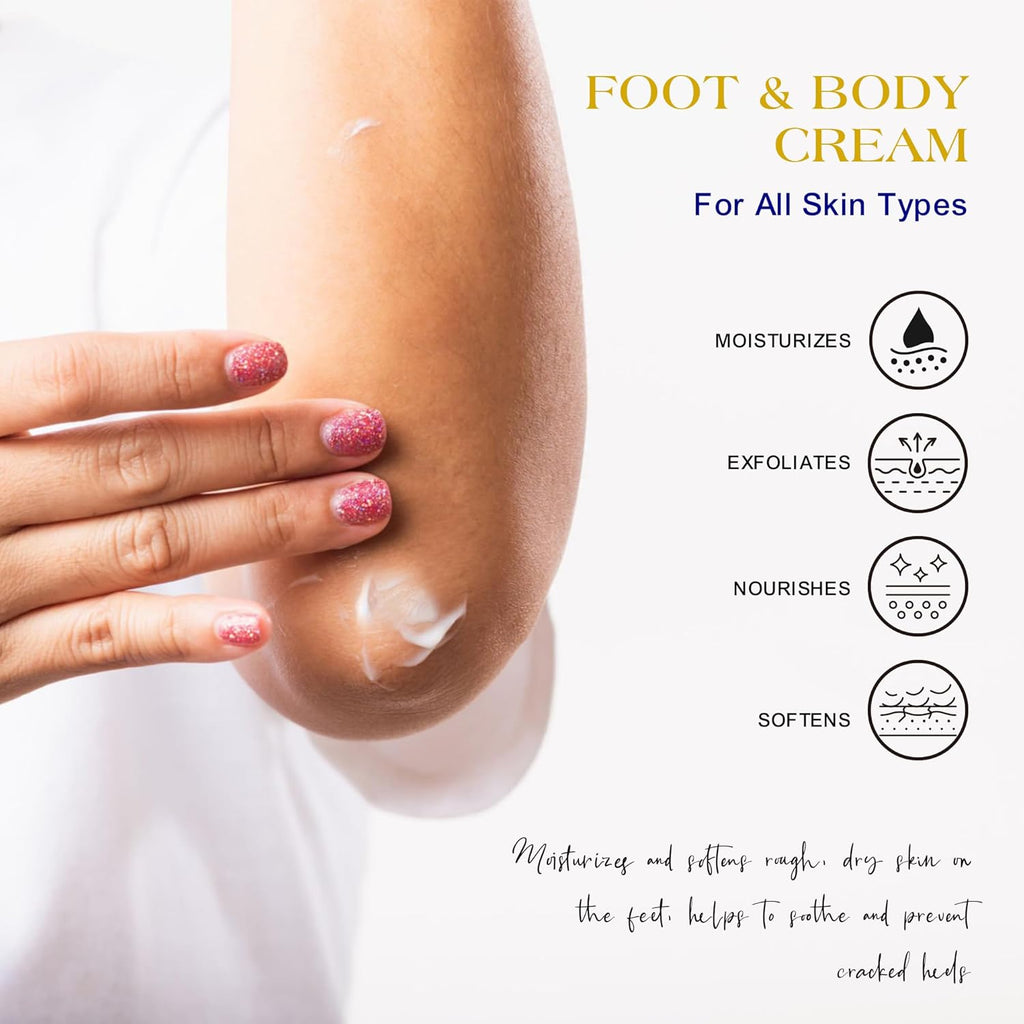 ASDToTio Urea Cream 42% - Foot Care for Dry Cracked Heels, Foot Lotion - With 2% Salicylic Acid, Tea Tree Oil, Shea Butter, Aloe Vera - For Feet, Hands, Heels, Elbows, Knees and More - 6 oz