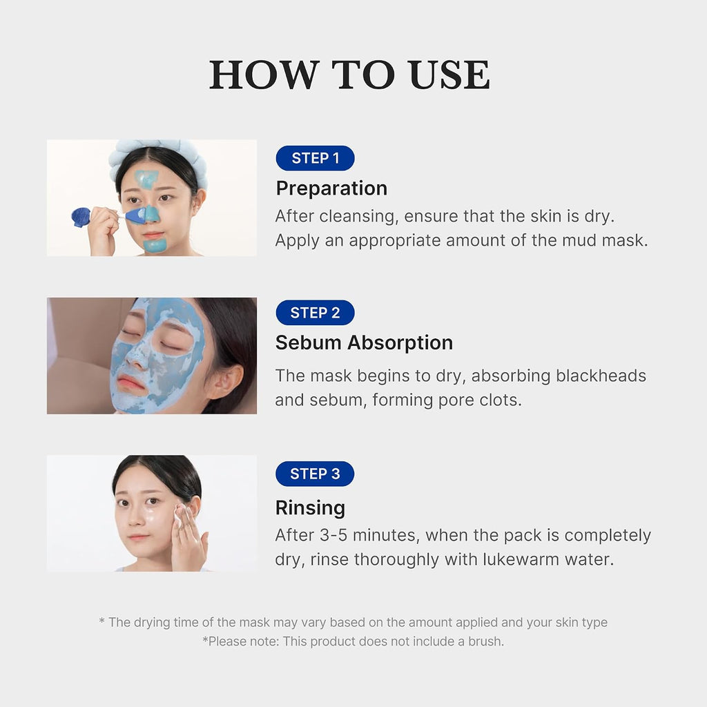 Medicube Zero Pore Blackhead Mud Facial Mask - Skin Cooling & Pore Tightening - 3 Minute Quick Dry Formula With Aha, Bha, Pha, And Pore-Purifying Clay - Korean Mud Mask 3.52 Oz