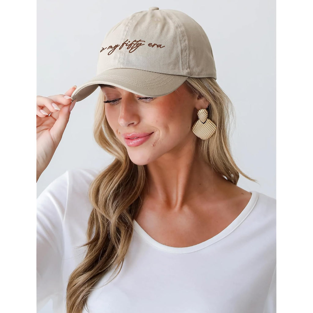 20th 30th 40th 50th Birthday Gifts for Women - Birthday Essential for Her, Women, Sister, Mom, Daughter - in My Era Hat Beige