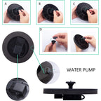Solar Fountain Pump 1.5W Upgraded Submersible Solar Water Fountain Panel Kit For Bird Bath,Small Pond,Garden And Lawn Solar Water Pump Built-In Filter
