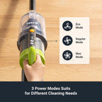 Eureka Rapidclean Pro Cordless Vacuum Cleaner For Hard Floors, Lightweight Stick Vacuum Led Headlights, Convenient Stick And Handheld Vac, Green, Nec285Gr