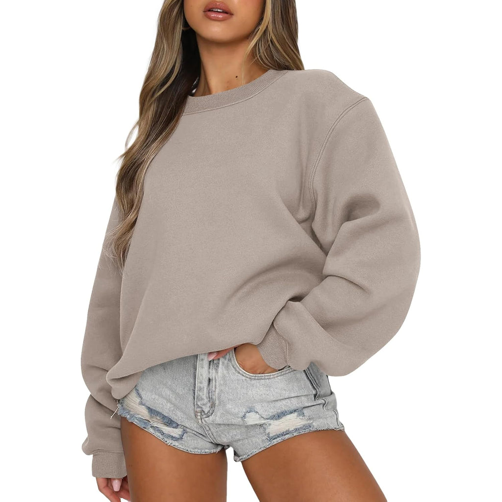 Womens Sweatshirts Oversized Crewneck Y2K Fleece Hoodies Fall Fashion 2026 Teen Girls Cute Winter Clothes Sweater