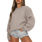 Womens Sweatshirts Oversized Crewneck Y2K Fleece Hoodies Fall Fashion 2026 Teen Girls Cute Winter Clothes Sweater
