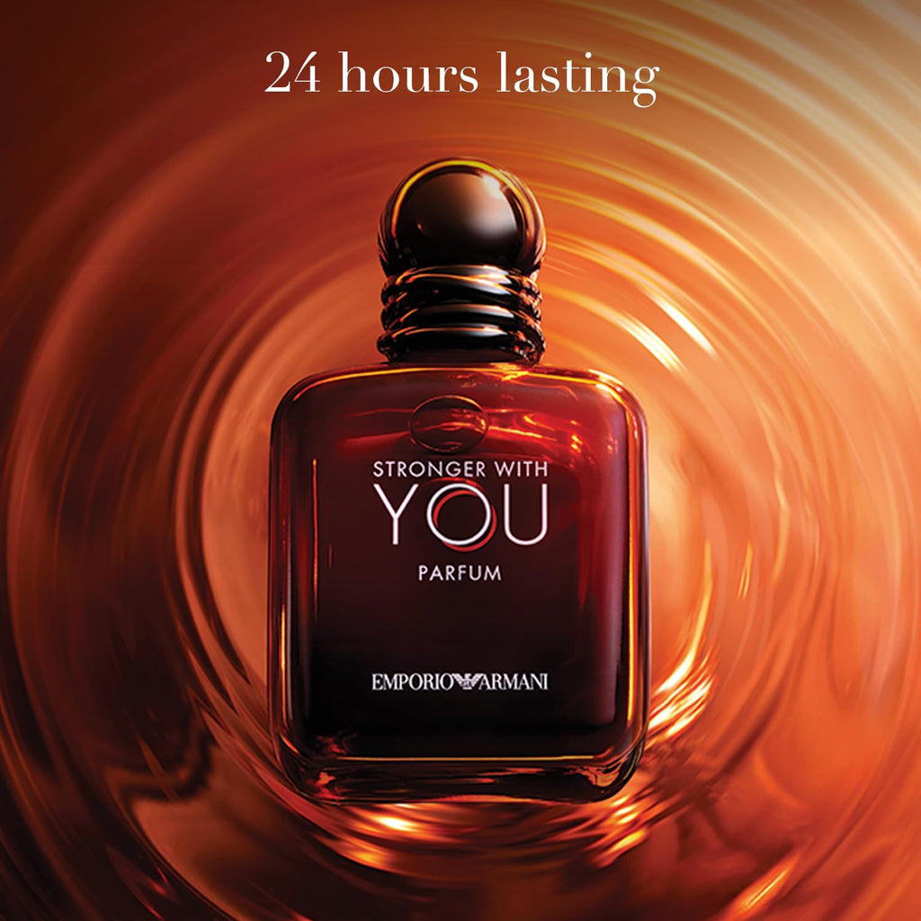 Armani Beauty - Stronger With You - Parfum - Cologne For Men - Woody & Ambery Fragrance - Rum, Bergamot, Lavendar, Cedarwood, And Vanilla Notes