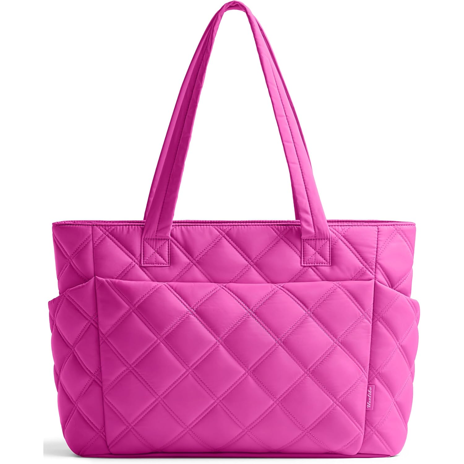 Tote Bag For Women, Lightweight Puffer Tote Work Bags With Compartments For Travel, Quilted Shoulder Bag With Zipper