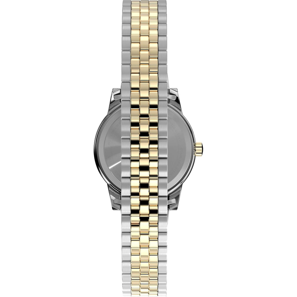 Timex Women'S Main Street 25Mm Watch - Silver-Tone Expansion Band Mother Of Pearl Dial Silver-Tone Case