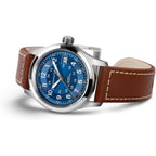 Hamilton Khaki Field Automatic Unisex Watch, 38Mm Stainless Steel Case, Swiss Made, Blue Dial Analog Wrist Watch Unisex 100 Meters Water Resitance, Sapphire Crystal, 3-Hand Movement, Leather Strap