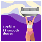 joy razor blade cartridge refill for women, 4 blade refills