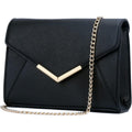 Kkxiu Women Elegant Faux Leather Evening Envelope Clutch Purse Foldover Bags For Party Wedding Prom