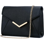 Kkxiu Women Elegant Faux Leather Evening Envelope Clutch Purse Foldover Bags For Party Wedding Prom