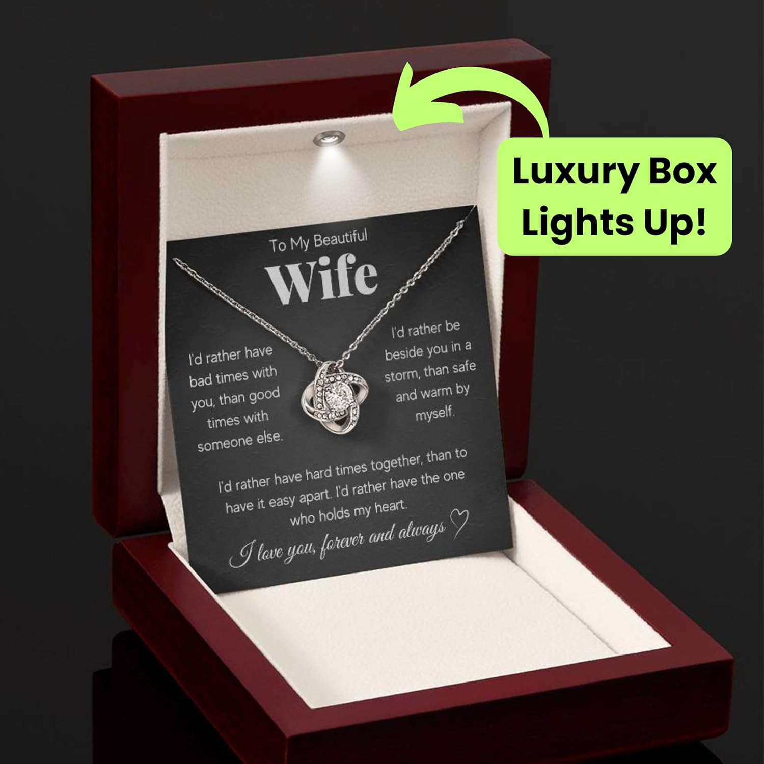Birthday Gifts for Wife from Husband | Soulmate Necklace with Heartfelt Message Card & Box | Anniversary, Birthday, Christmas or Valentine’s Day Gift for Girlfriend, Fiancée