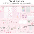 Ita Bag With Diy Accessory Kit - Clear Window Y2K Kawaii Lace Crossbody Bag With Display Insert For Pins & Button Badges