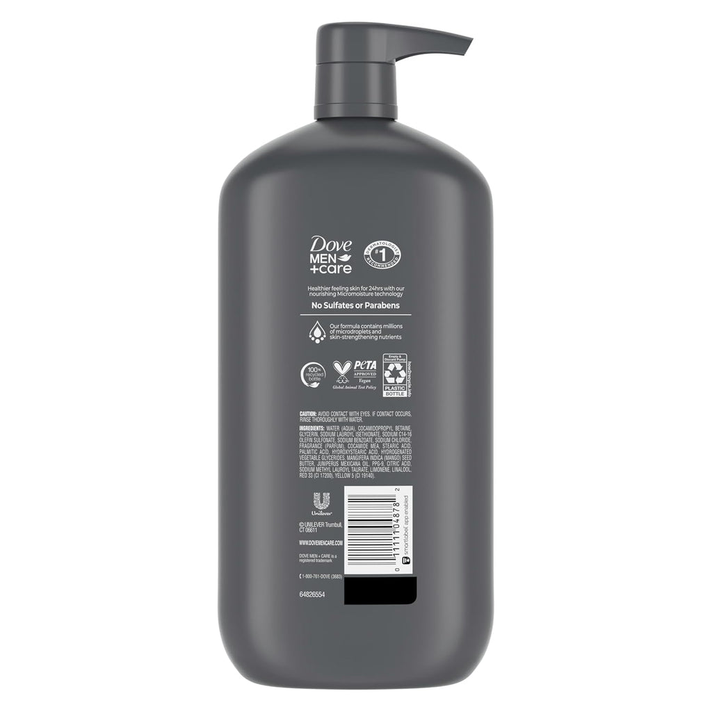 Dove Men + Care Body And Face Wash Rejuvenating Mango + Cedarwood For Men, With 24-Hour Nourishing Micromoisture Technology, 30 Oz