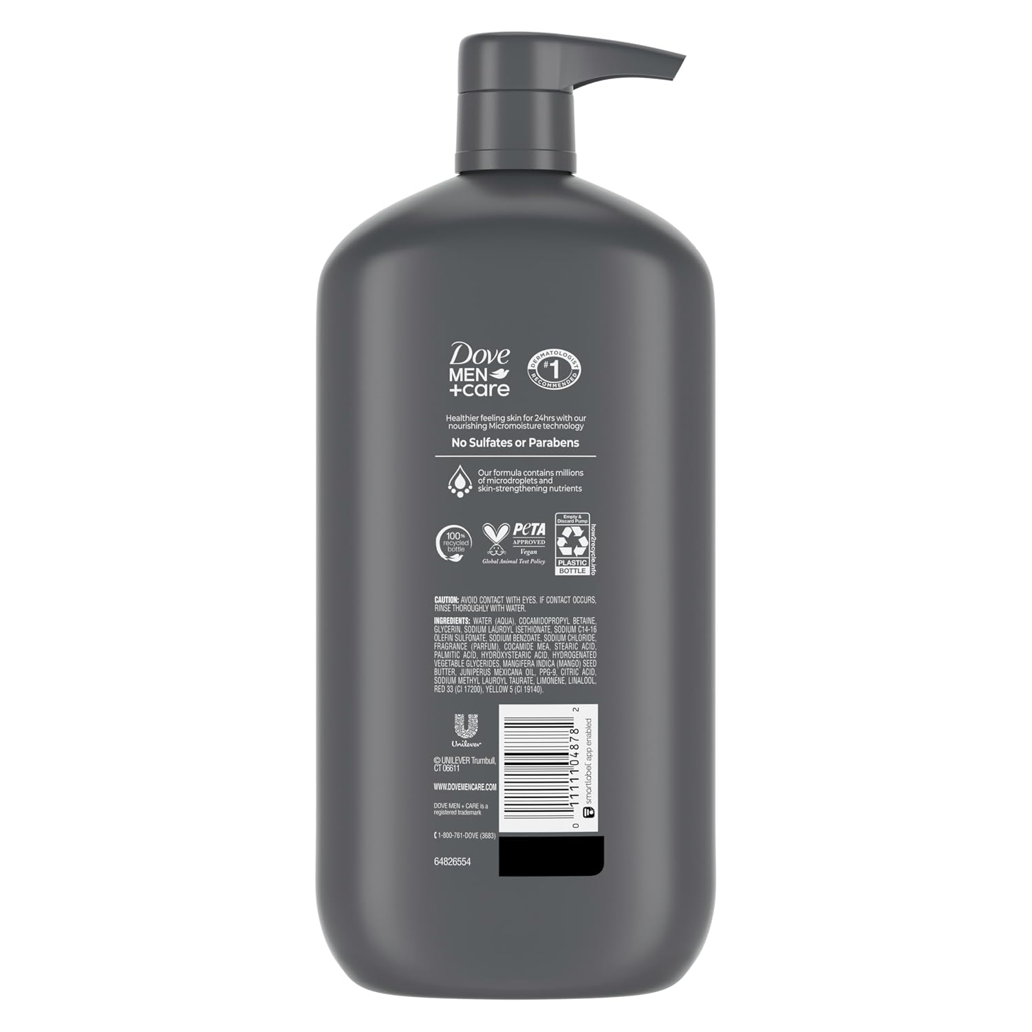 Dove Men + Care Body And Face Wash Rejuvenating Mango + Cedarwood For Men, With 24-Hour Nourishing Micromoisture Technology, 30 Oz