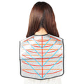 Hair Cutting Collar Tool, Salon Hairdressing Hair Dye Cape With Angular & Straight Cutting Guidelines, Waterproof