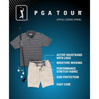 Pga Tour Men'S 9" Flat Front Golf Shorts With Active Waistband (Size 30-44 Big & Tall)