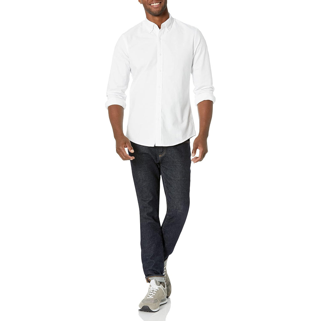 Amazon Essentials Men'S Slim-Fit Long-Sleeve Oxford Cotton Shirt
