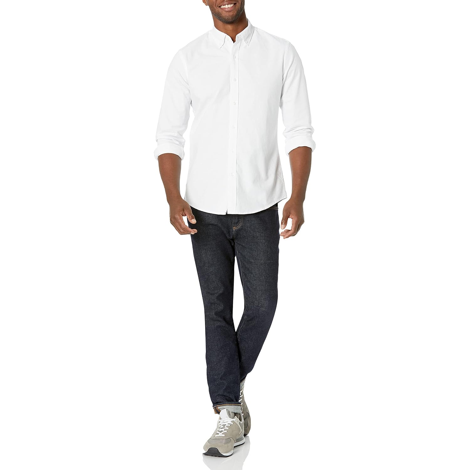 Amazon Essentials Men'S Slim-Fit Long-Sleeve Oxford Cotton Shirt