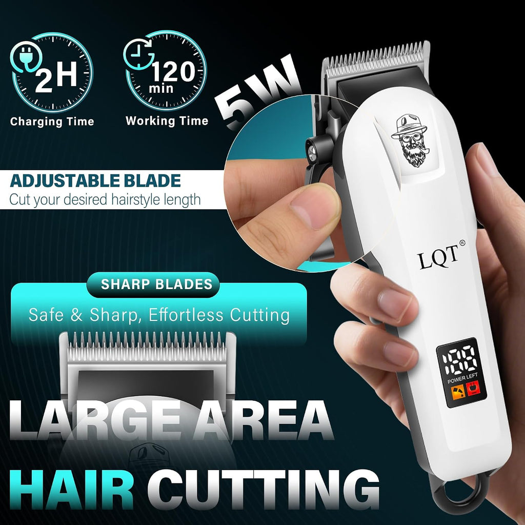 Hair Clippers For Men Rechargeable Cordless Beard Trimmer & Electric Shaver, Hair Cutting Kit With Lcd Display Gift For Dad, Husband, Men