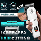 Hair Clippers For Men Rechargeable Cordless Beard Trimmer & Electric Shaver, Hair Cutting Kit With Lcd Display Gift For Dad, Husband, Men