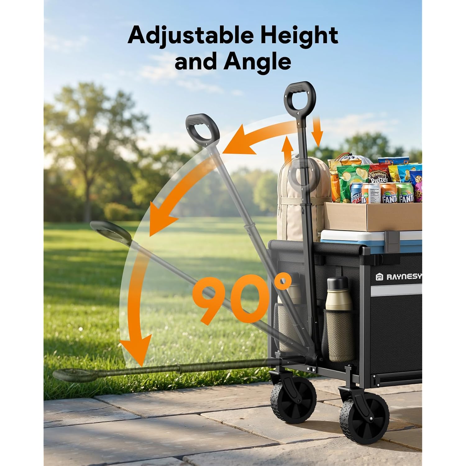 Collapsible Wagon Cart With Wheels, 220Lbs For Grocery Shopping Camping | 110L Capacity Wagons Carts Foldable,220Lbs Heavy Duty Wagon Carts, Lightweight Portable Utility Cart,All-Terrain Wheels