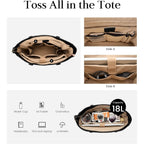 befen Genuine Leather Tote Bag for Women Work, Womens Laptop Purse Bags Shoulder Satchel Handbags with 15.6" Compartment