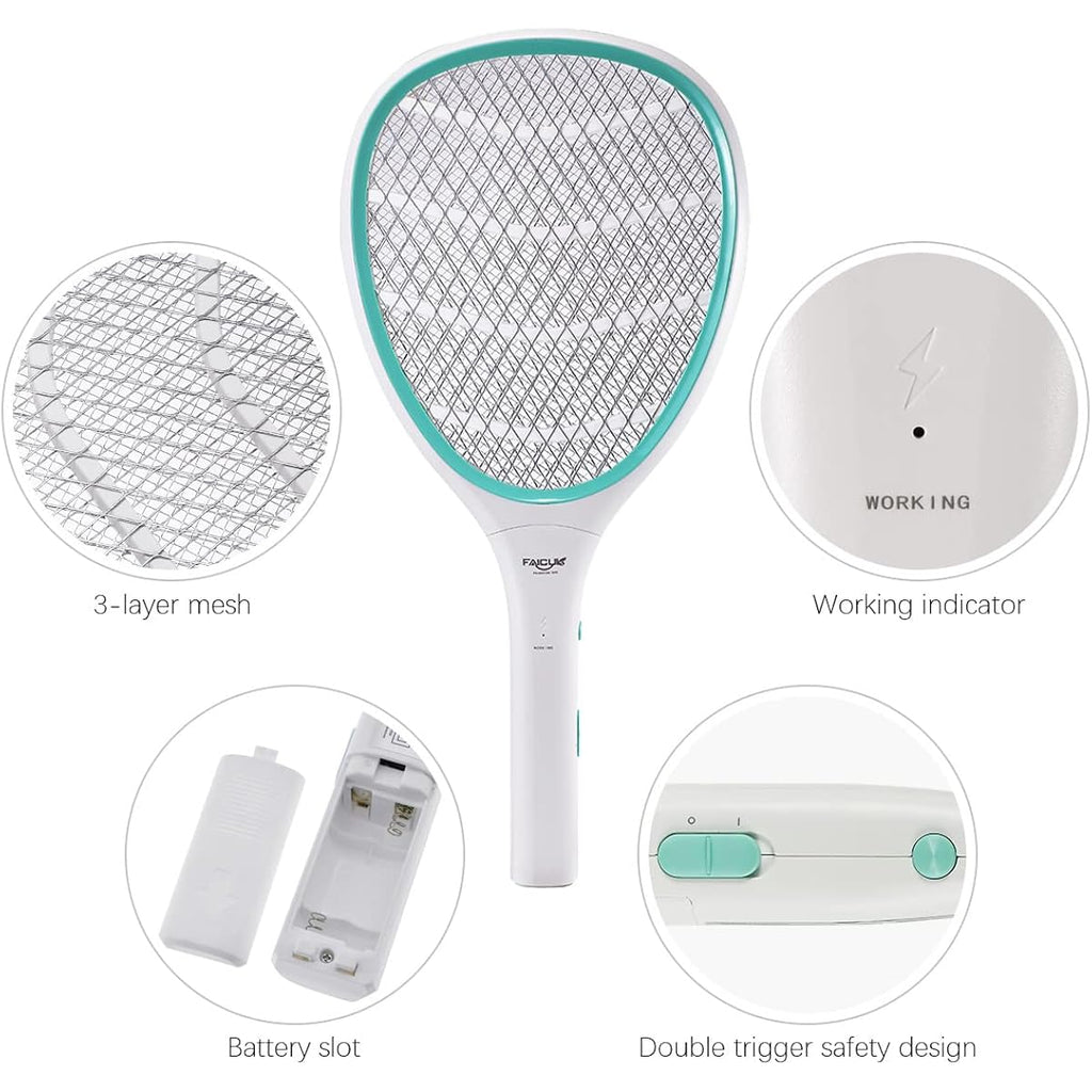 Faicuk Handheld Bug Zapper Racket Electric Fly Swatter