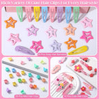 946 Pcs Hair Accessories For Girls, Colorful Hair Rubber Bands Elastic Hair Ties With Cute Hair Clips Hair Styling Tools