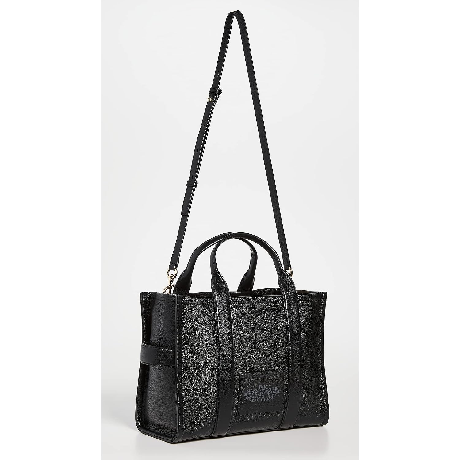 Marc Jacobs Women'S The Leather Medium Tote Bag, Black, One Size