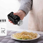 2 Pack Salt And Pepper Shakers Set, Glass Shaker With Stainless Steel Lid, Modern And Cute Farmhouse (Black And White)