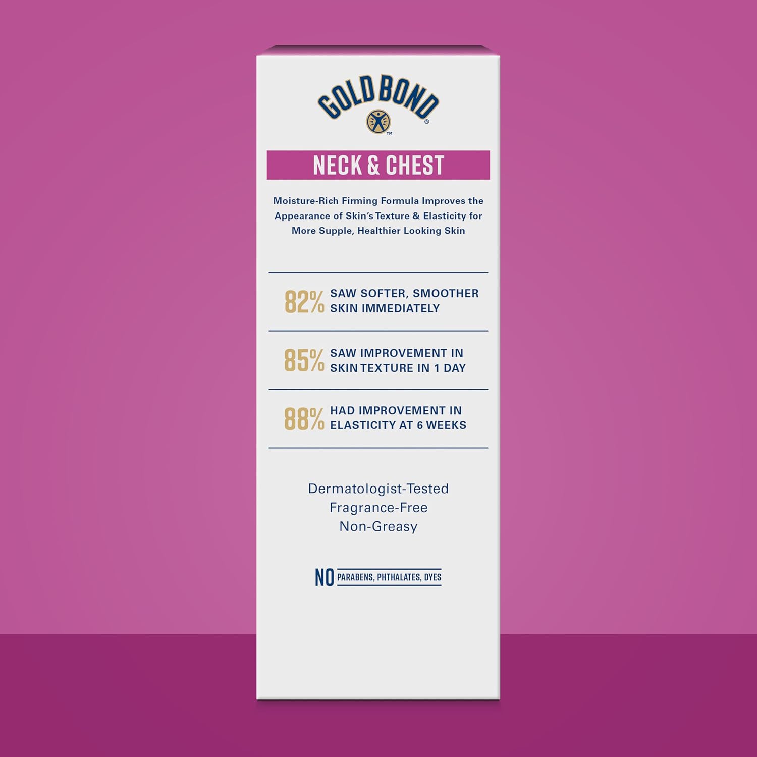 Gold Bond Age Renew Neck & Chest Firming Cream, 2 Oz, Hydrates, Renews, And Visibly Improves Firmness, Texture & Elasticity Of Aging Skin, Non-Greasy, Dermatologist-Tested, Hypoallergenic, Unscented